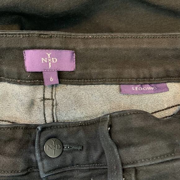 NYDJ Not Your Daughters Jeans Womens Black Legging Skinny Jeans USA Made  6 - Picture 3 of 16